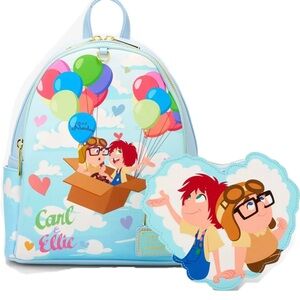 Loungefly Disney Pixar Up Carl & Ellie Balloon Mini Backpack & Coin Purse
